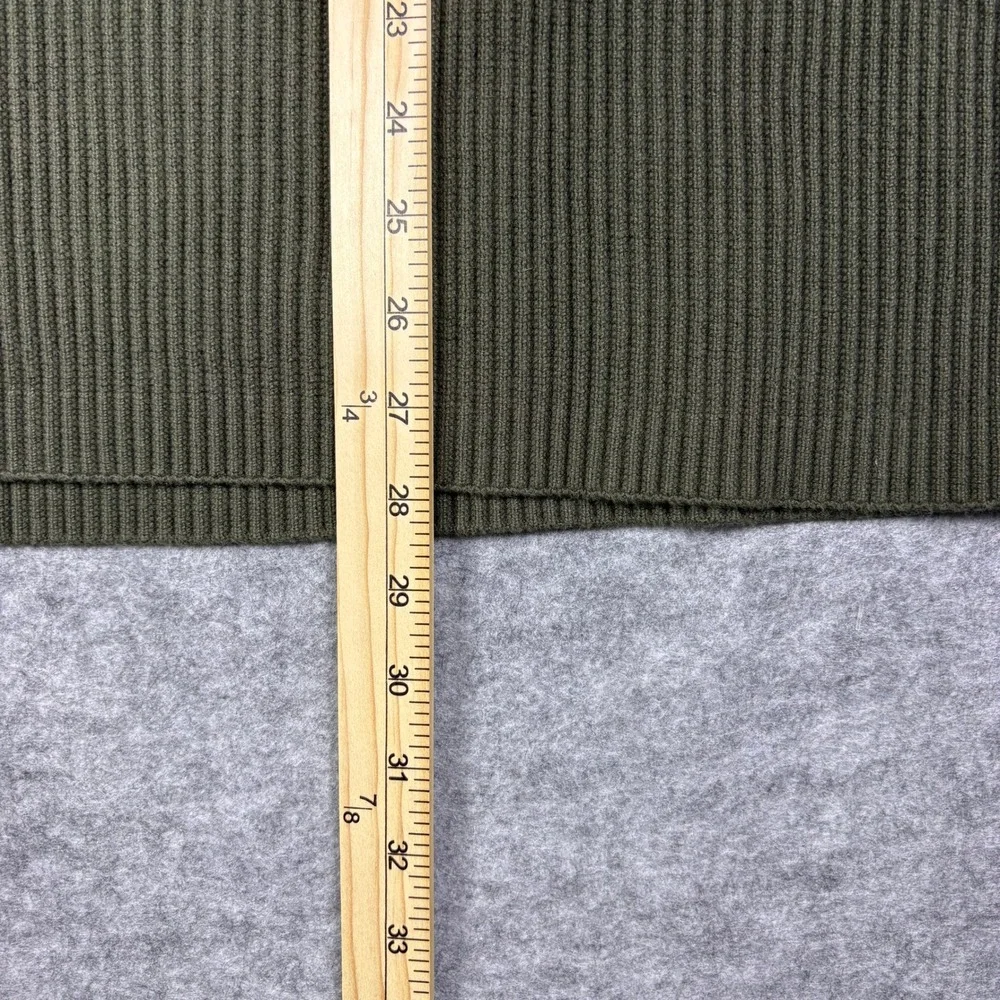 Banana Republic Organic Cotton Mock Neck Ribbed Sweater Mens Large Olive Green - Picture 6 of 6